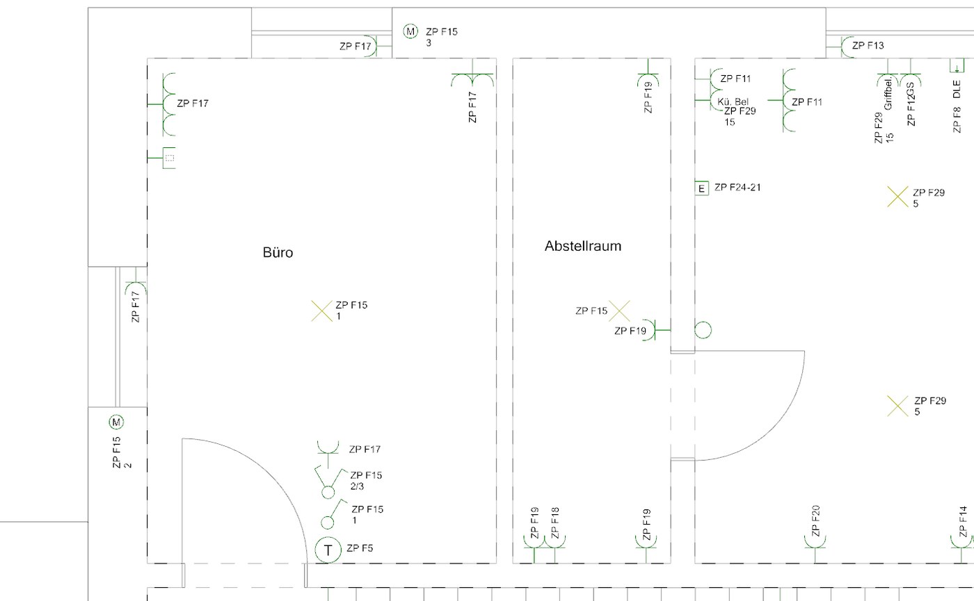 Installationsplan aus der CAD-Planung
